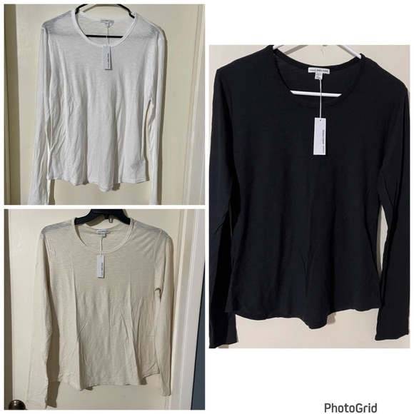 James Perse Tops Bundle 2 In White Only James Perse Long Sleeve
